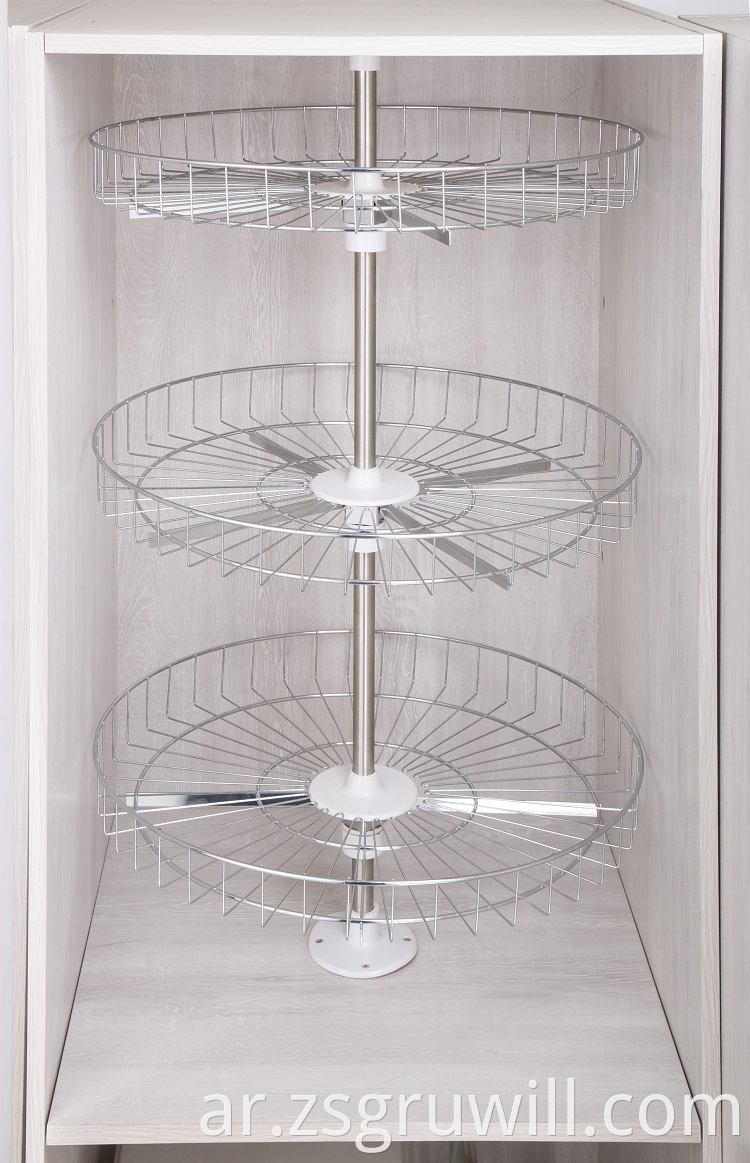 270 Circle Lazy Susan Kitchen Cabinet Scoring Wire Basket